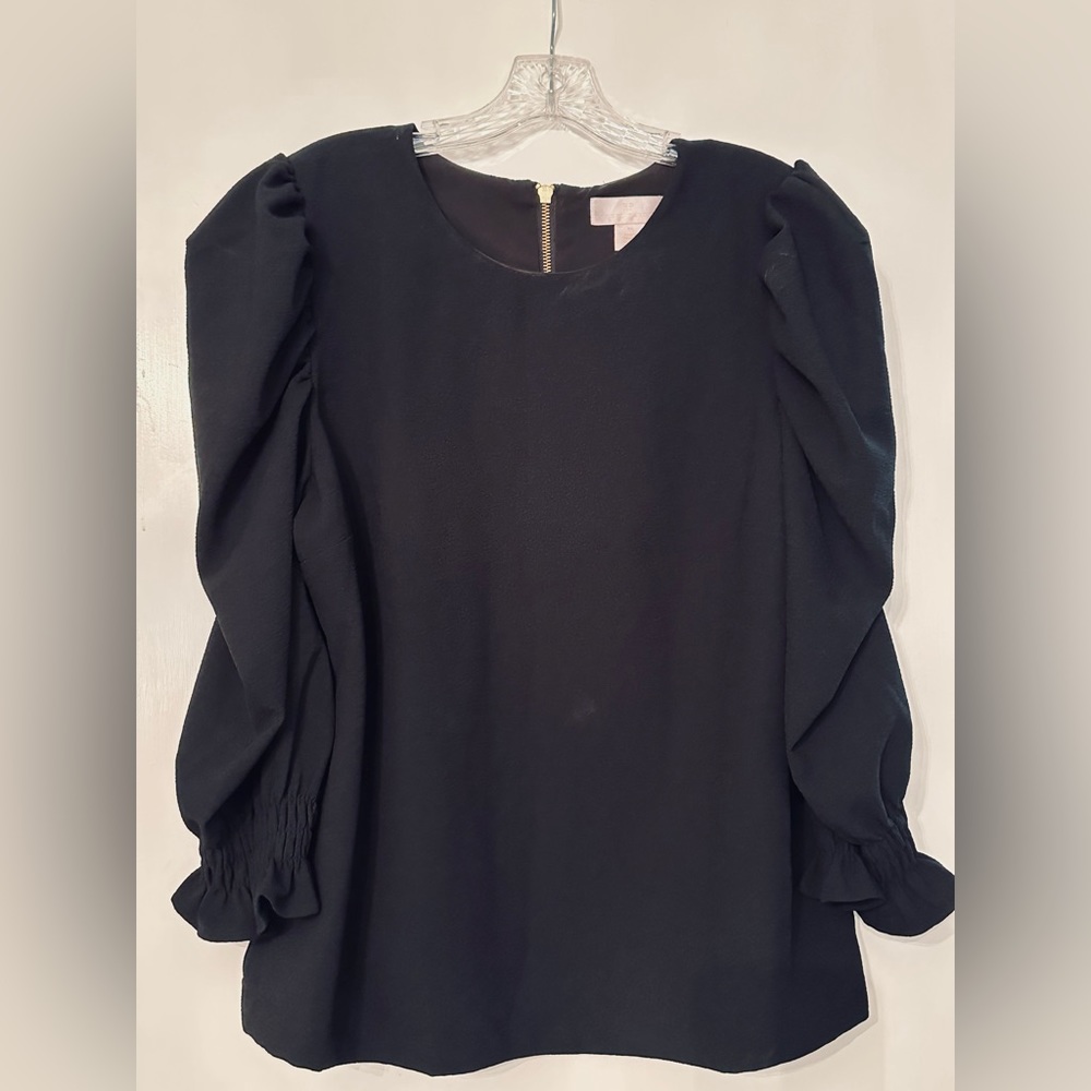 Rachel Parcell puff sleeve ruffle blouse